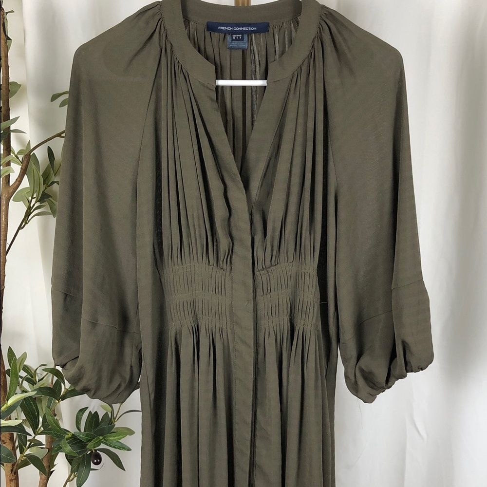 French Connection Cora Pleated Midi Dress Sz 6 (DJ4) - Picture 7 of 11